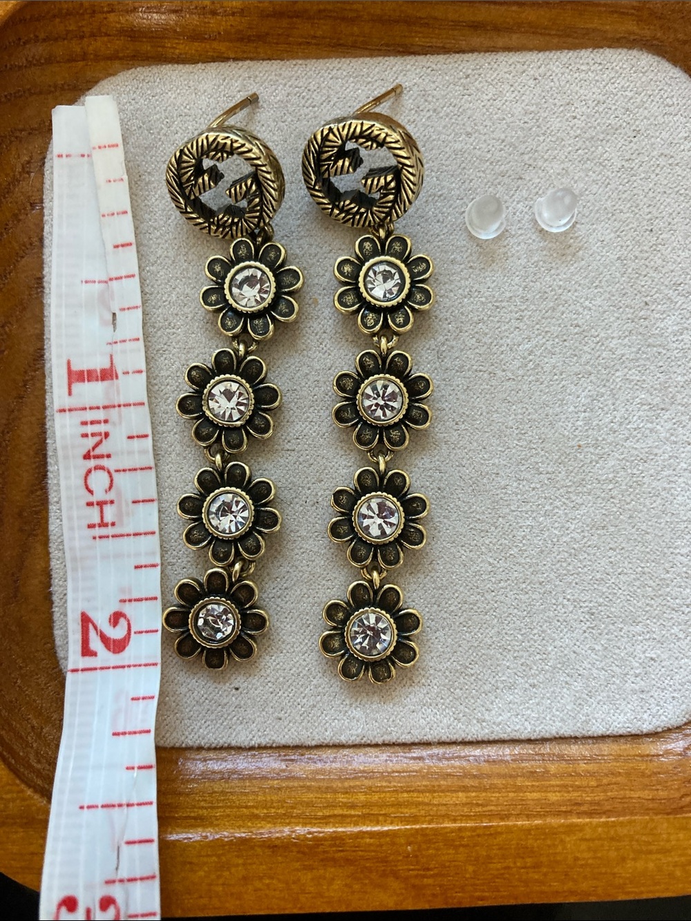 Gucci Gold Floral Dangle Earrings - Women Jewelry - Picture 4 of 6